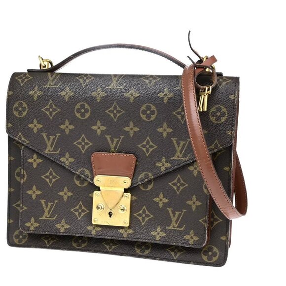 LOUIS VUITTON Monceau 28 2Way Shoulder Hand Bag Monogram Leather - Picture 1 of 16